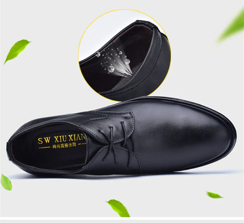 Men's Formal Leather Shoes Pointed Toe Loafers for Office Business Casual Wear
